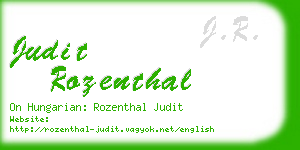 judit rozenthal business card